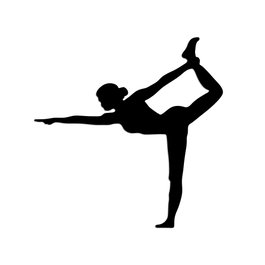 Wallity Yoga 11 Escultura de pared de metal negra